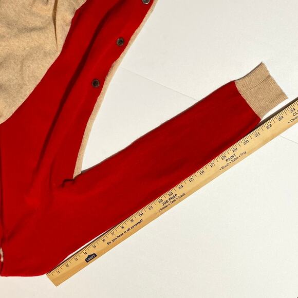 J. Crew Womens Wool-Blend Sweater Elbow Patches Sz Small Two Tone Layer Preppy - Picture 9 of 11